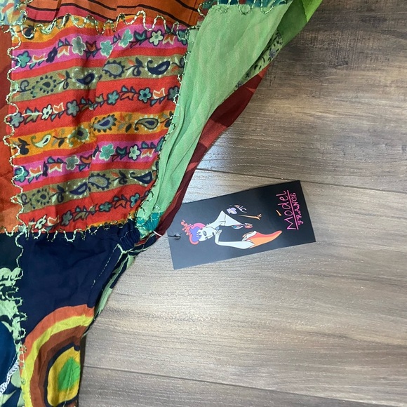 Colorful Patchwork Women’s Mini Dress - Picture 2 of 5